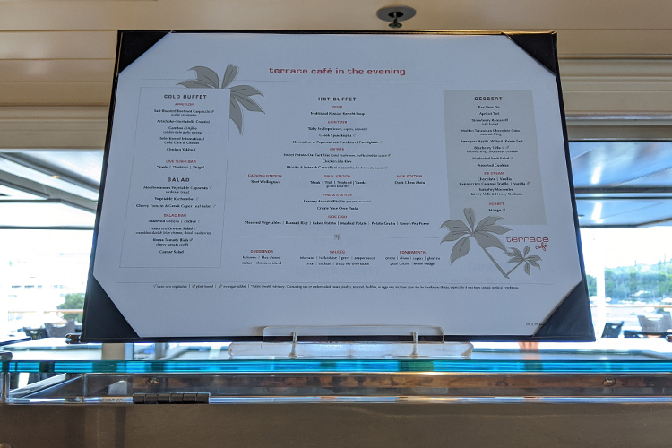 Terrace Menu - Inside